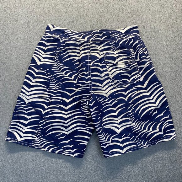 Vineyard Vines Baord Shorts Mens 30 Blue White Gull Wing Silhouette Bathing Suit - Picture 2 of 14